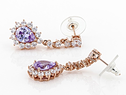 Vanna K ™ For Bella Luce®9.22CTW Lavender And White Diamond Simulant Eterno ™ Rose Earrings