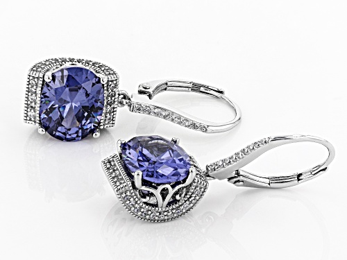 Vanna K™ For Bella Luce® 7.08ctw Tanzanite & White Diamond Simulants Platineve® Earrings