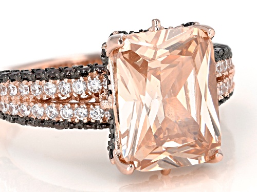 Vanna K ™ For Bella Luce ® 12.12ctw Champagne, White & Mocha Diamond Simulants Eterno ™ Rose Ring. - Size 5