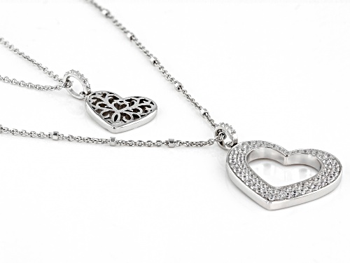 Vanna K™ For Bella Luce® 0.98ctw Diamond Simulant Platineve® Pendant & Chain With Children's Chain