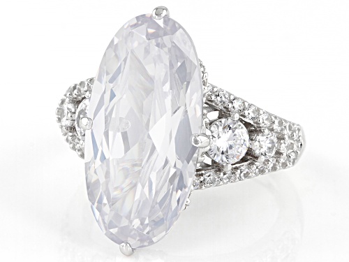 Vanna K™ For Bella Luce® 11.75ctw White Diamond Simulant Platineve® Ring - Size 12