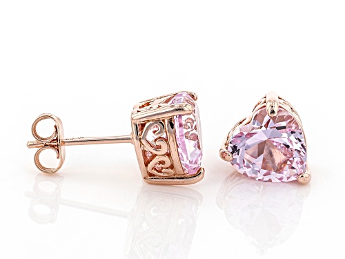 Vanna K™ For Bella Luce® 3.76ctw Lab Created Pink Sapphire Eterno™ Rose Heart Shape Earrings