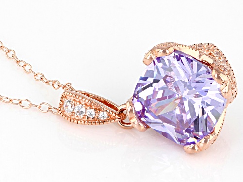 Vanna K™ For Bella Luce® 7.60ctw Lavender & White Diamond Simulants Eterno(TM) Rose Pendant/Chain