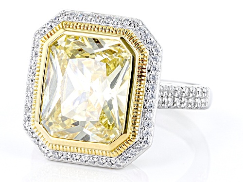 Vanna K™ for Bella Luce® 10.62ctw Canary Diamond Simulant Platineve® Ring (6.43ctw DEW) - Size 7