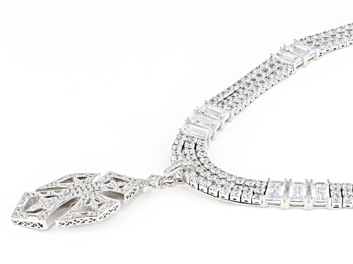 Vanna K™ for Bella Luce® 75.06ctw White Diamond Simulant Platineve™ Necklace (45.49ctw DEW)