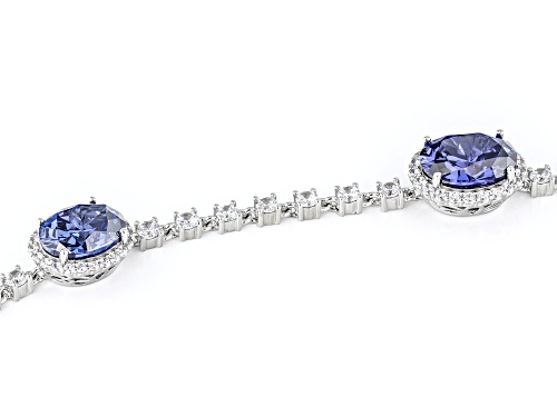 Vanna K™ for Bella Luce® 15.31ctw Tanzanite And Diamond Simulants Platineve™ Anniversary Bracelet