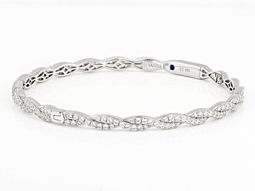 Vanna K™ For Bella Luce® 4.15ctw White Diamond Simulant Platineve™ Bangle Bracelet (2.51ctw DEW) - Size 7