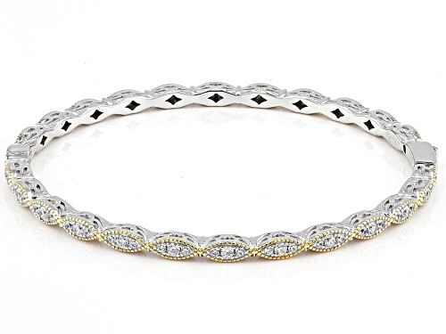Vanna K™ For Bella Luce® 2.52ctw White Diamond Simulant Platineve® And Eterno™ Yellow Bangle - Size 7.25