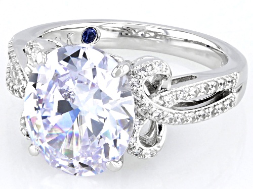 Vanna K™ For Bella Luce® 7.12ctw White Diamond Simulant Platineve® Ring(4.31ctw DEW) - Size 10