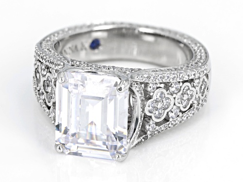Vanna K™ For Bella Luce® 9.17ctw White Diamond Simulant Platineve® Ring(5.55ctw DEW) - Size 7