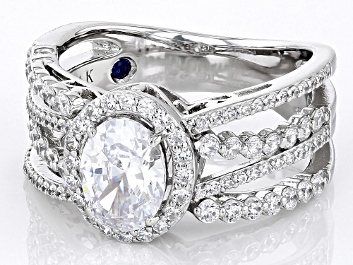 Vanna K™ For Bella Luce® 3.25ctw White Diamond Simulant Platineve® Ring(1.96ctw DEW) - Size 9