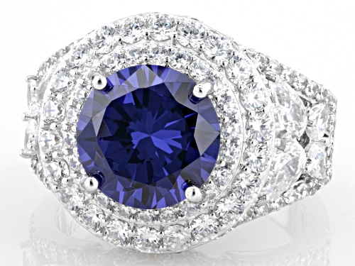 Vanna K™ For Bella Luce® 10.35ctw Tanzanite And White Diamond Simulants Platineve® Ring - Size 6