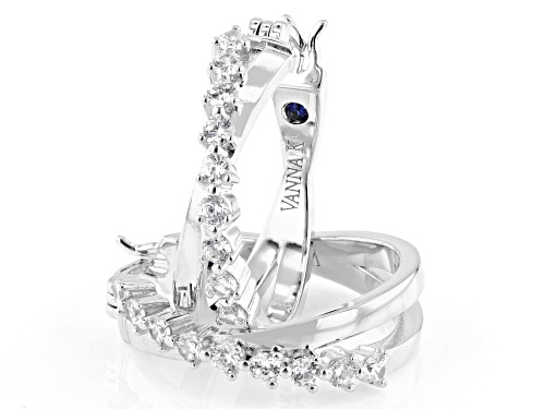 Vanna K™ For Bella Luce® 1.08ctw White Diamond Simulant Platineve® Hoops