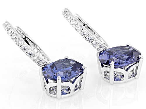Vanna K™ For Bella Luce® 8.76ctw Tanzanite And White Diamond Simulants Platineve® Earrings