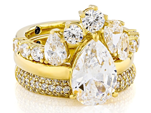 Vanna K™ For Bella Luce® 8.16ctw White Diamond Simulant Eterno™ Yellow Ring Set - Size 9