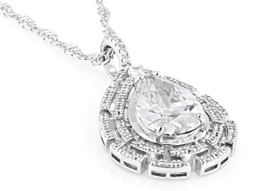 Vanna K™ For Bella Luce® 5.05ctw White Diamond Simulant Platineve® Pendant with Chain