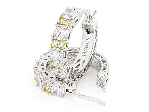 Vanna K™ For Bella Luce® 3.72ctw White Diamond Simulant Platineve® and Eterno™ Yellow Earrings
