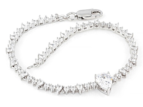 Vanna K™ For Bella Luce® 6.35ctw White Diamond Simulant Platineve® Tennis Bracelet - Size 8