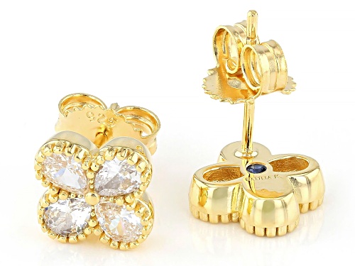 Vanna K™ For Bella Luce® 1.87ctw White Diamond Simulant Eterno™ Yellow Clover Stud Earrings