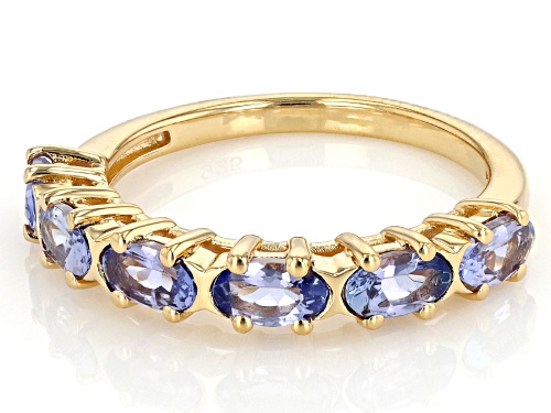 1.06ctw Tanzanite With 18k Yellow Gold Over Sterling Silver Ring - Size 7