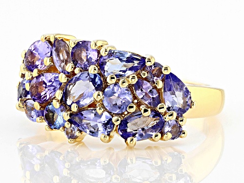 2.29ctw Tanzanite 18k Yellow Gold Over Sterling Silver Ring - Size 7