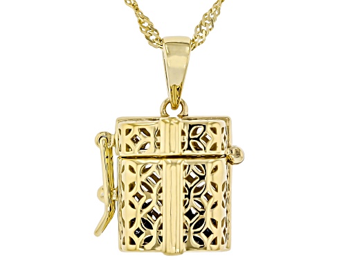 1.35ctw Tanzanite With Cultured Freshwater Pearl 18k Yellow Gold Over Silver Pendant With Chain