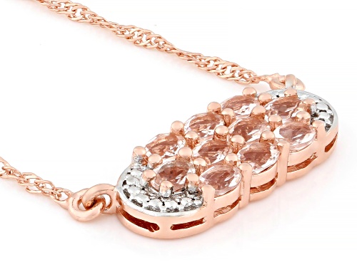 1.39ctw Morganite 18k Rose Gold Over Sterling Silver Necklace