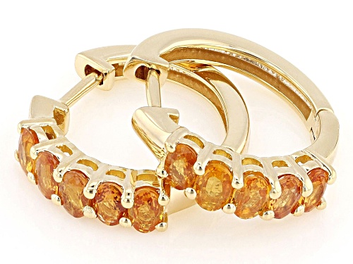 1.98ctw Yellow Sapphire 18k Yellow Gold Over Stelring Silver Earrings