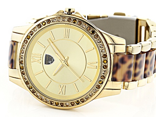 Picard And Cie Casual Leopard Print With Gold Dial Ladies Watch