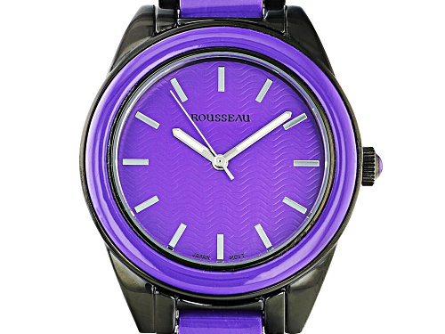 Rousseau Ladies Watch With Purple Dial