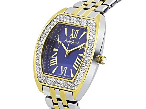 Auguste Jaccard Coquina Ladies Watch - Two Tone Silver/Gold Blue Sunray Dial