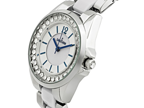 Pearlized Dial Core with Crystal Bezel Ladies Watch