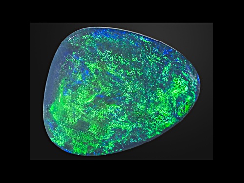 Black Opal 13.4x10.61mm Free Form Cabochon 3.73ct