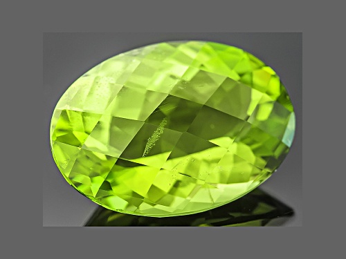 Peridot 16.8x12mm Oval Mixed Step Cut 10.41ct