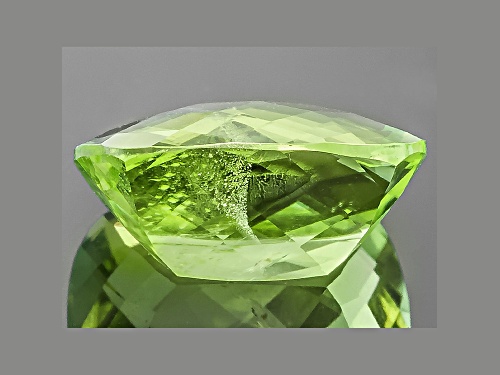 Peridot 12x10mm Rectangular Cushion Checkerboard Cut 5.05ct