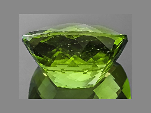 Peridot 11.8x10.38mm Rectangular Cushion Checkerboard Cut 6.19ct