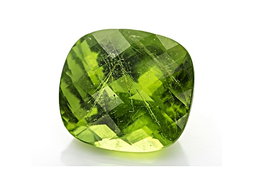 Peridot 13.1x11.9mm Rectangular Cushion Checkerboard Cut 9.30ct