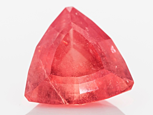Sweet Home Mine Deep Pink Rhodochrosite 4.13ct 10x10mm Trillion With Gemworld Report