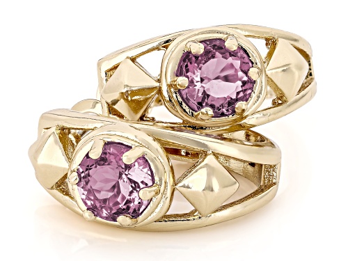 Zandrite Bronze Solitaire Hoop Earrings
