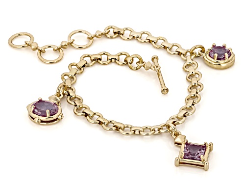 Zandrite Bronze Chain Link Charm Style Bracelet - Size 8