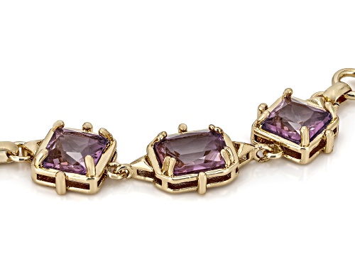Zandrite Bronze Chain Link 3-Stone Bracelet - Size 8