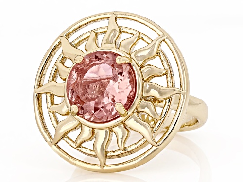 Zandrite Bronze Sun Design Solitaire Ring - Size 8