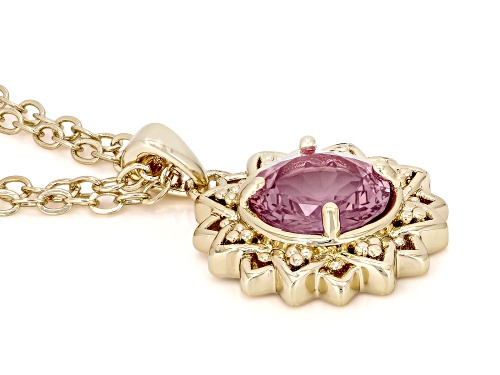 Round Zandrite Bronze Solitaire Double Row Chain Necklace - Size 18