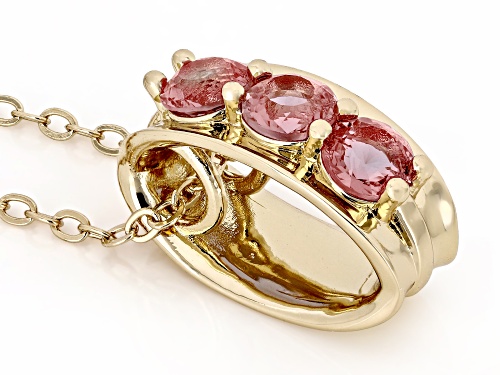 Zandrite Bronze 3-Stone Pendant with Chain
