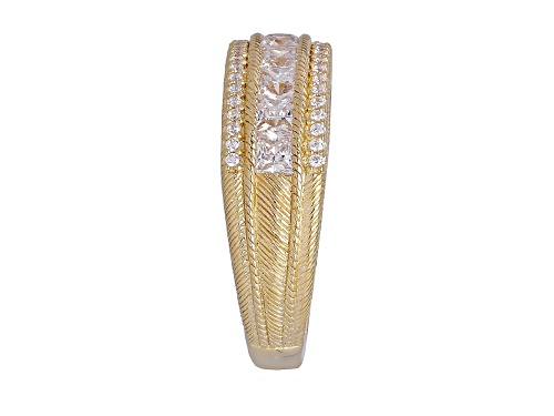 Judith Ripka 3.41ctw Square and Round Bella Luce Diamond Simulant 14K Gold Clad Ring - Size 5