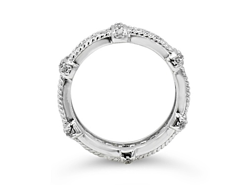 Judith Ripka 5.93ctw Baguette Bella Luce Diamond Simulant Rhodium Over Sterling Silver Ring - Size 10