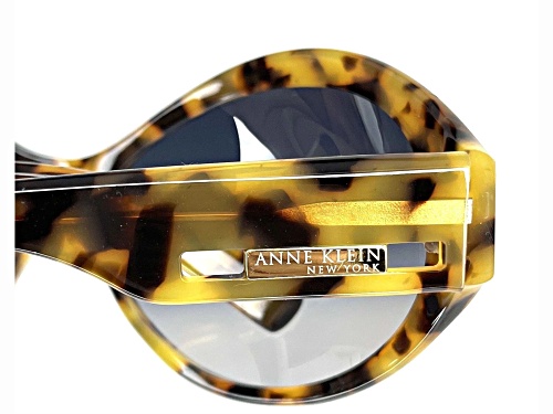Anne Klein Brown Tortoise Wrap Around Frame / Gray Gradient Lenses Sunglasses