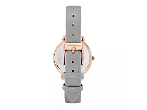 Women's BCB Generation Rose Gold Crystallized Dial with Flower Leather Detail Band Watch