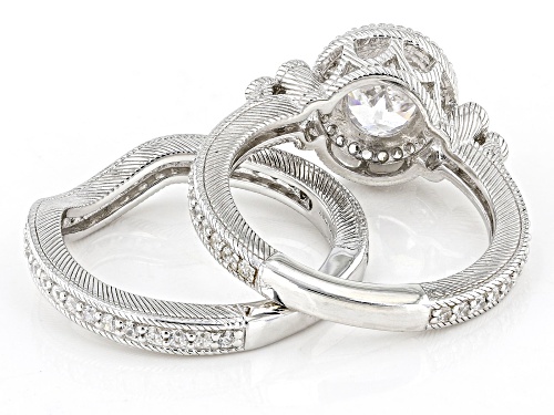 Judith Ripka 3.71 ctw Bella Luce® Diamond Simulant Rhodium Over Sterling Silver Ring Set - Size 5