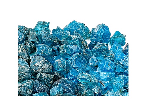 Blue Apatite 75ctw Mixed Shape and Size Rough Parcel